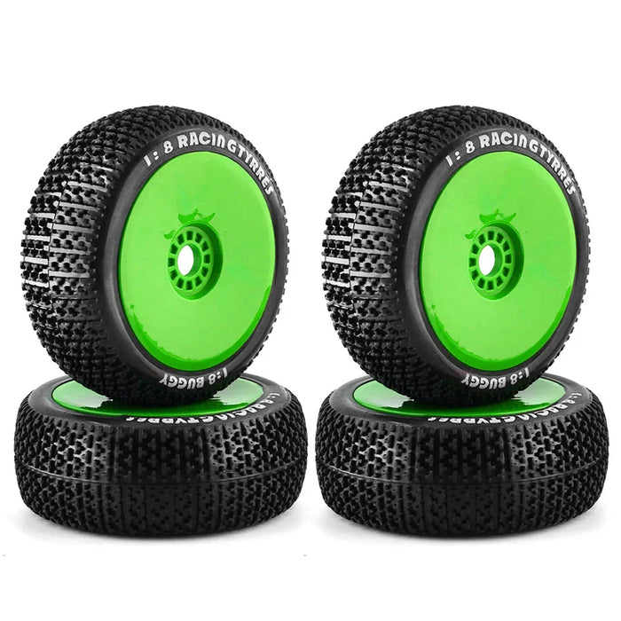 4PCS 116x45mm 1/8 Buggy Wheels Set (Plastic, Rubber)