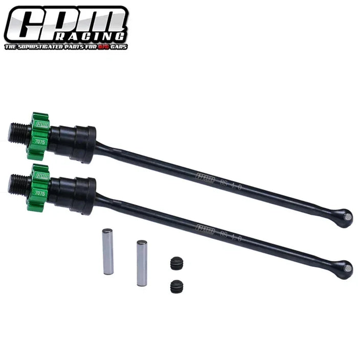 GPM F/R Driveshaft & Hex for Traxxas Funco 1/6 (Staal Alu)