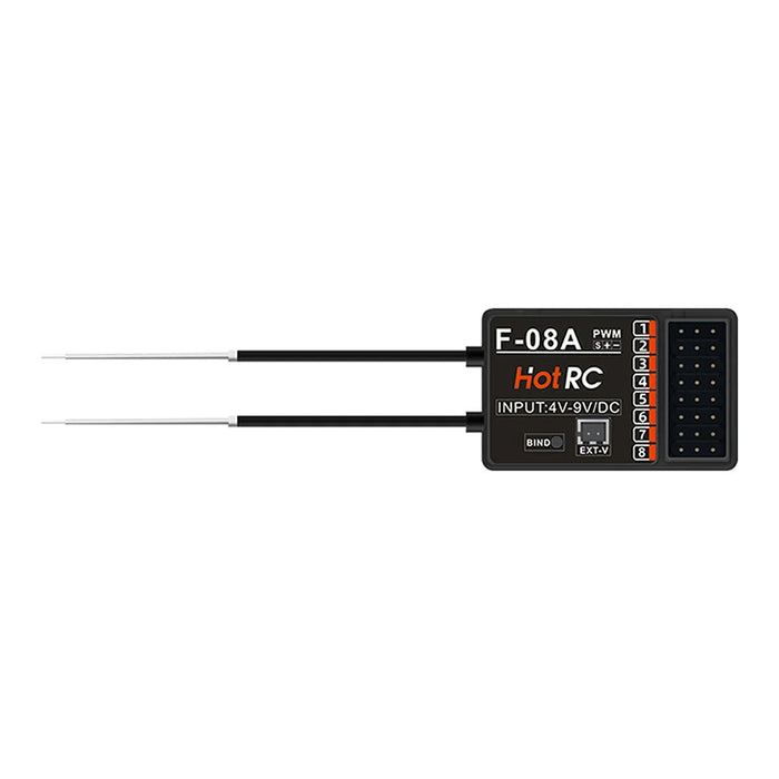 HotRC CT-8A 8CH 2.4GHz Transmitter w/ F-08A Receiver