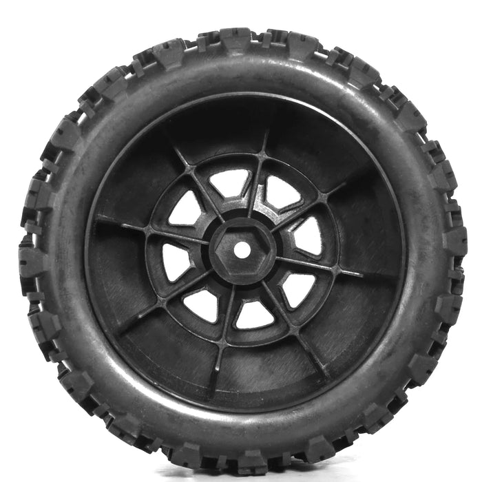 4PCS 115/112 x 55/48mm 1/10 Short Course Wheels Set (Plastic, Rubber)