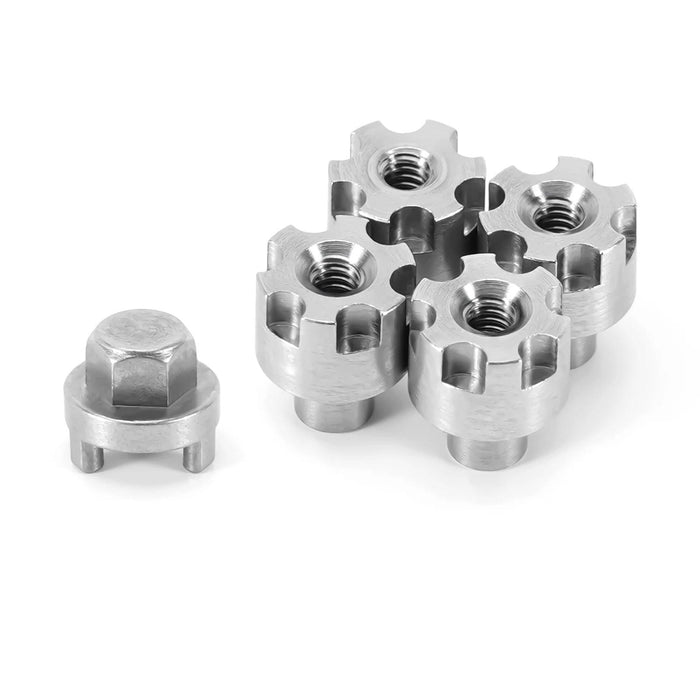 4PCS INJORA M2.5 Wheel Nuts 6/7/8.5mm for Traxxas TRX4M 1/18 (RVS)