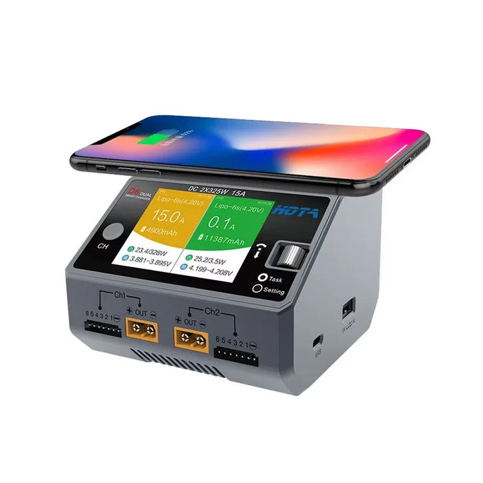 HOTA D6 650W 15A Dual Channel DC Smart Charger