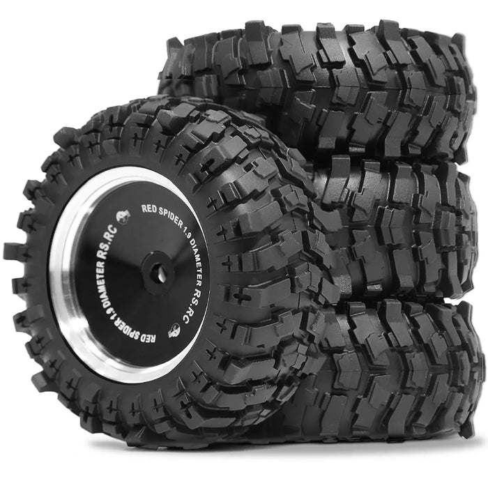 4PCS 1.9" 88x36mm 1/10 Crawler Beadlock Wheels Set (Metaal, Rubber)