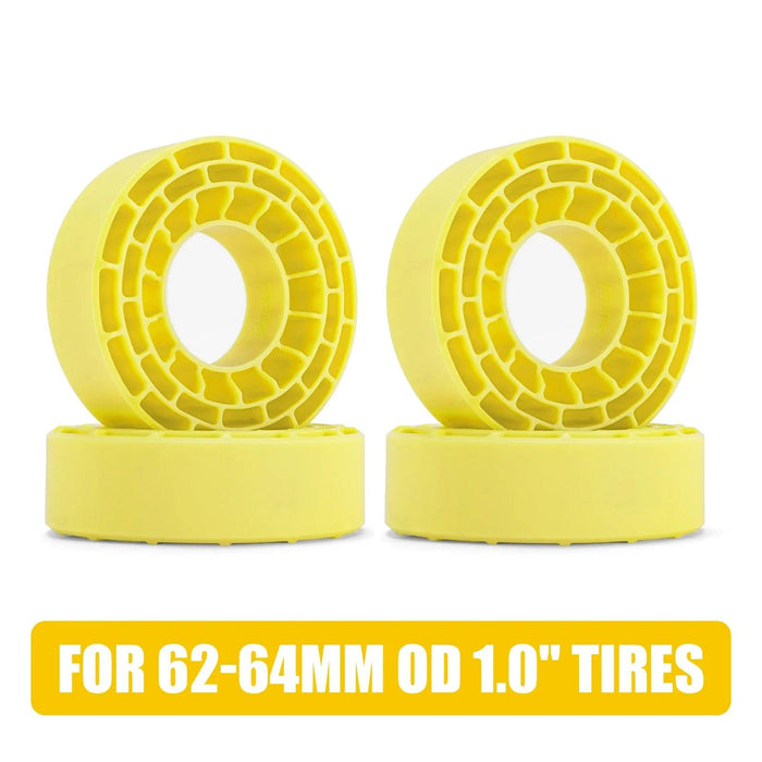 4PCS INJORA 62-64x24mm 1.0" Inserts de pneus en mousse de caoutchouc silicone