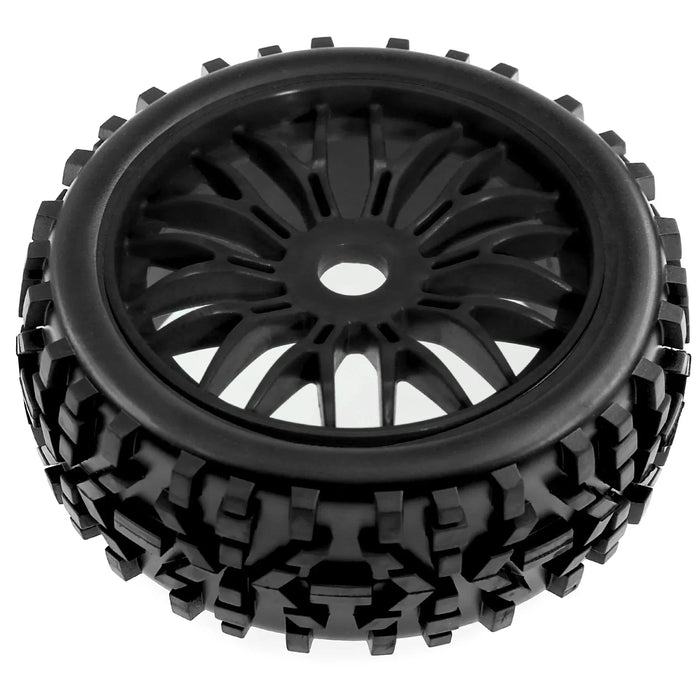 4PCS 115x43mm Jeu de roues 1/8 Buggy (Plastique, Caoutchouc)