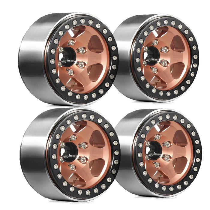 4PCS 1.9" 56x23mm 1/10 Crawler Beadlock Wheels (Metal)