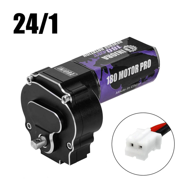 INJORA Transmission complète avec moteur brossé 180 48T pour Redcat Ascent-18 1/18 (Aluminium)