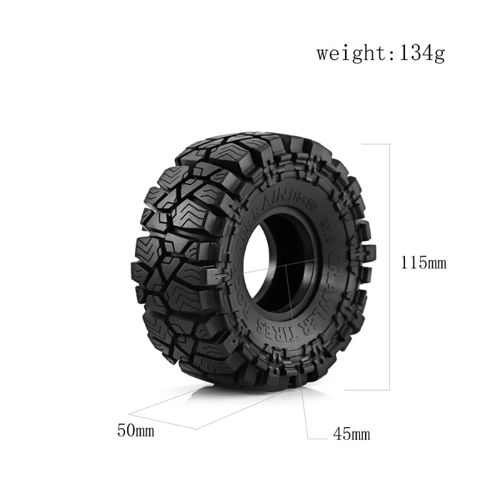4PCS 1.9" 115x50mm 1/10 Crawler Tires (Rubber)