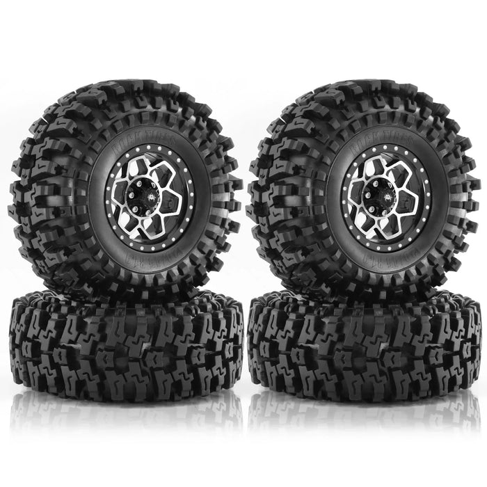4PCS 1.9" 120x45mm 1/10 Crawler Wheels Set (Metaal, Rubber)