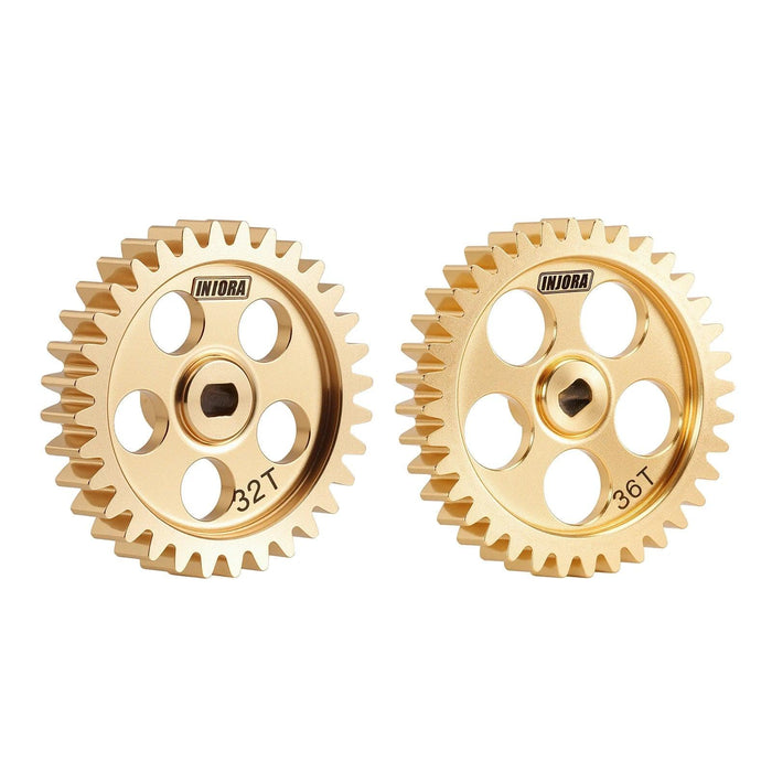 INJORA Transmission Main Gear w/ Pinion for Losi Micro-B Micro-T (Messing)