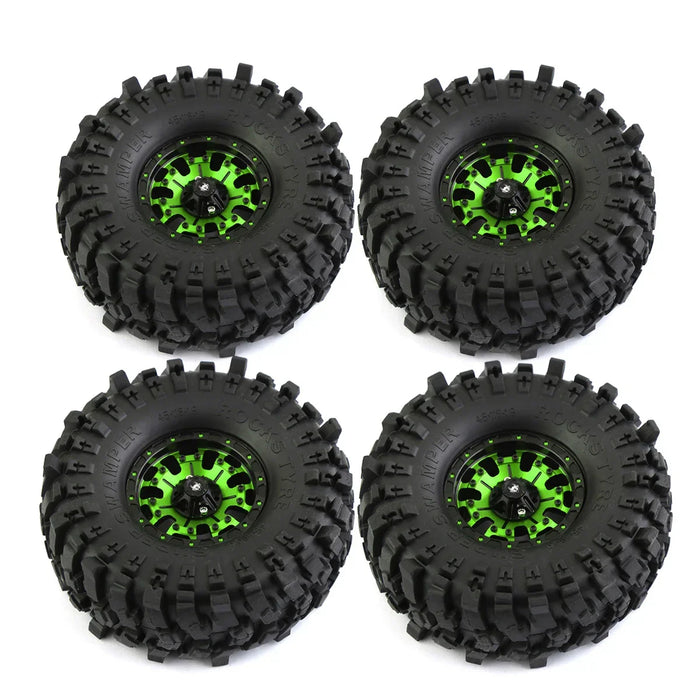 4PCS 1.9" 118x45mm 1/10 Crawler Beadlock Wheels Set (Metaal, Rubber)