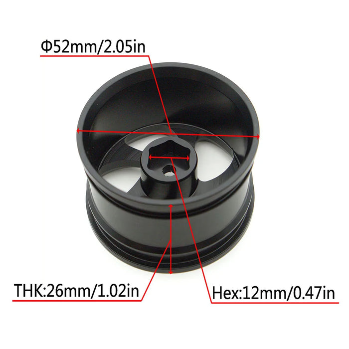 TxxRcss 4PCS 55x26mm Wheels Rims 1/10 (Alu)