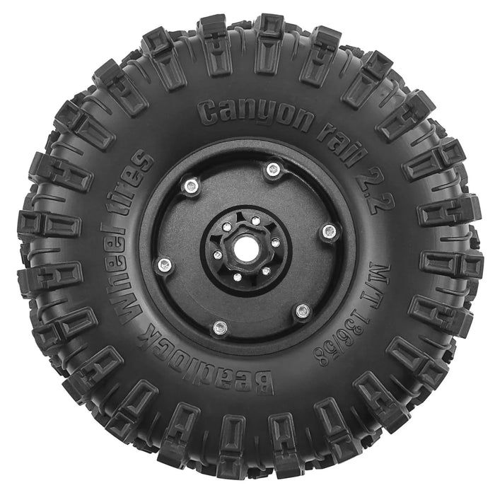 4PCS 2.2" 136x58mm 1/10 Crawler Wheels Set (Metaal, Rubber)