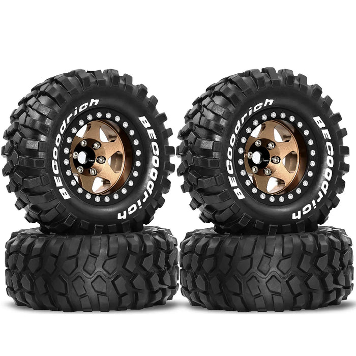 4PCS 1.9" 120x45mm 1/10 Crawler Beadlock Wheels Set (Metaal, Rubber)