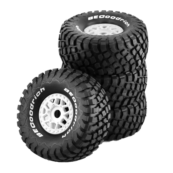 4PCS 138x55mm 1/7 1/8 Short Course Wheels Set (Plastic, Rubber)