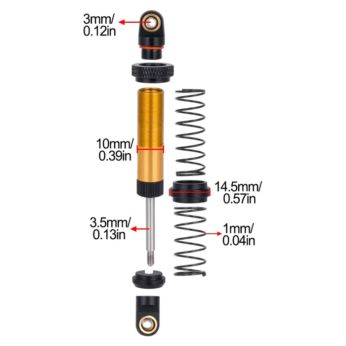 70mm-120mm Shock Absorber for Axial, Traxxas 1/10 (RVS)