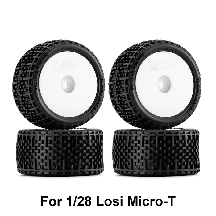 INJORA Pin Buggy Tires & Wheels for Losi Micro-B/T 1/28/24