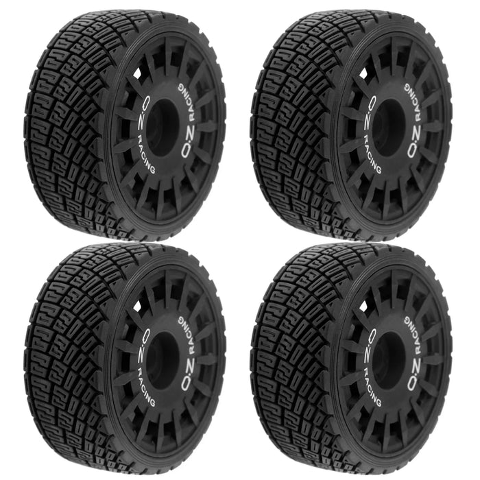 4PCS 1.9" 100x40mm 1/7 1/8 Rally Wheels Set (Plastic, Rubber)