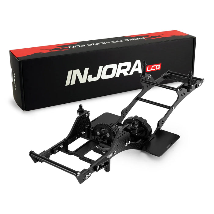 Front Mounted Transmission LCG Carbon Fiber Chassis Kit 1/10 Crawlers (INC-10F)