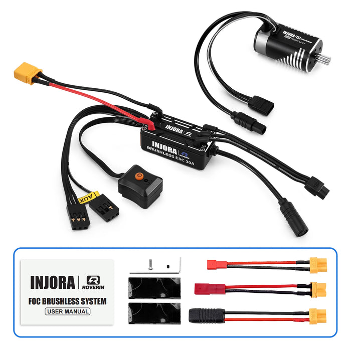 INJORA Roverin M30 G2 FOC Sensored Brushless ESC & Motor Combo (4800KV)
