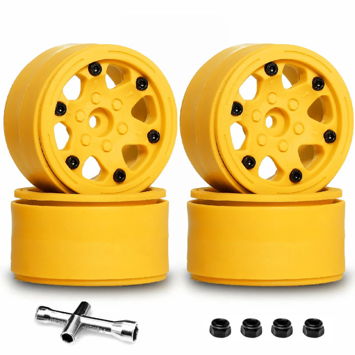 4PCS 1.9" 56x28mm 1/10 Crawler Beadlock Wheels (Plastic)