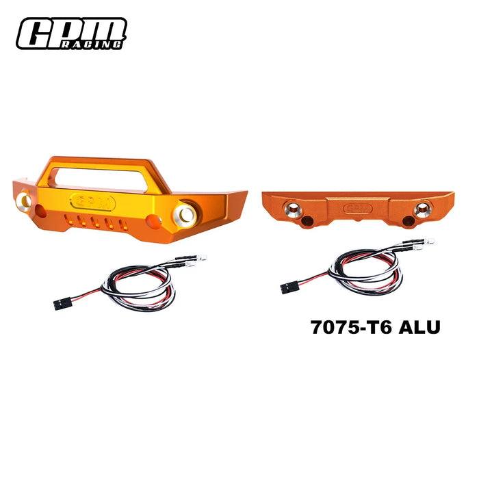 GPM Front & Rear Bumper w/Led Lights for Traxxas Mini Maxx 1/16 (Alu)