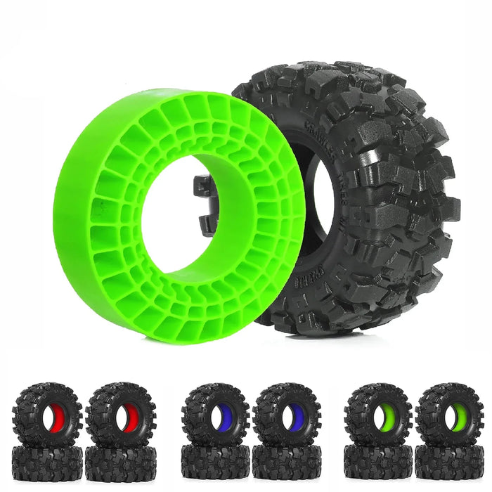 4PCS 1.0" 57x25mm 1/18 1/24 Crawler Tires (Rubber)