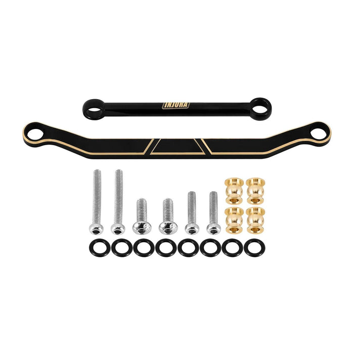 INJORA Skid Plate Steering Links Diff Covers Front Outer Portal for Redcat Ascent-18 1/18 (Brass)