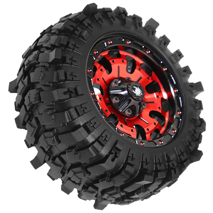 4PCS 1.9" 88x36mm 1/12 Crawler Beadlock Wheels Set (Metal, Rubber)