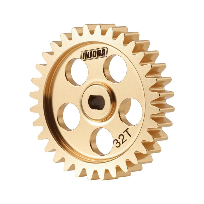 INJORA Transmission Main Gear w/ Pinion for Losi Micro-B Micro-T (Messing)