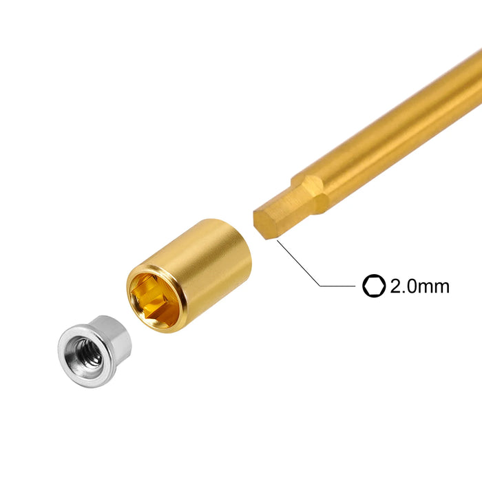 M2 3.0 Wheel Nuts Set for Axial SCX30 1/30 (RVS)