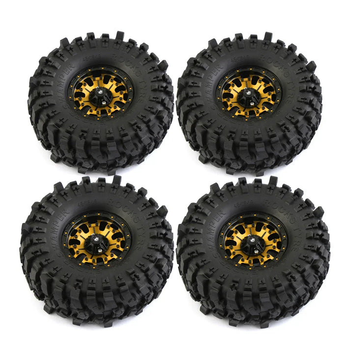 4PCS 1.9" 118x45mm 1/10 Crawler Beadlock Wheels Set (Metaal, Rubber)