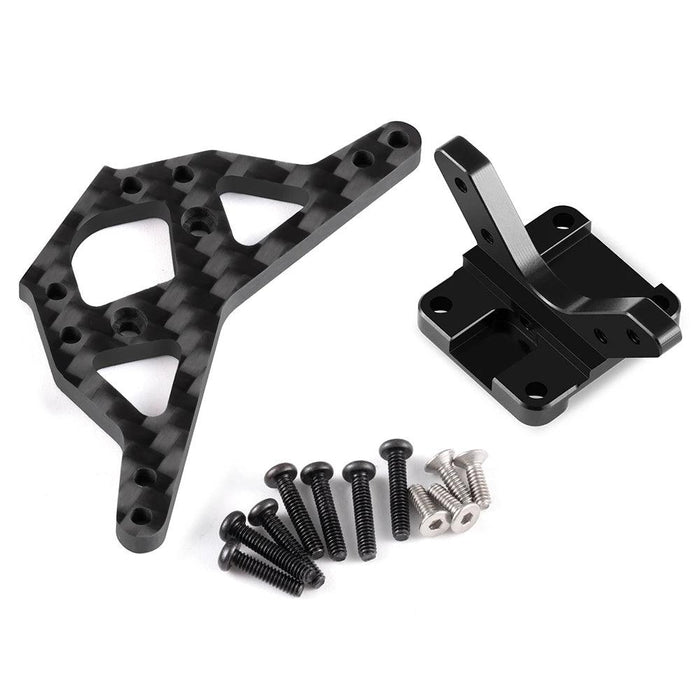 Vorderer / hinterer Stoßdämpferhalter für Losi Mini-B 2WD 1/16 (Kohlenstofffaser + Aluminium)