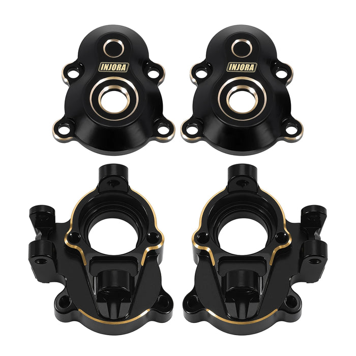INJORA Steering Knuckles for Redcat Ascent-18 APEX Scout II 1/18 (Messing)