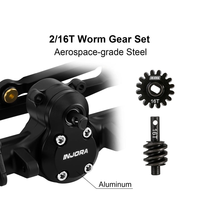 INJORA +4mm Planet Axles w/ Double Joint Shafts & Steering Knuckles for Axial SCX24 1/24