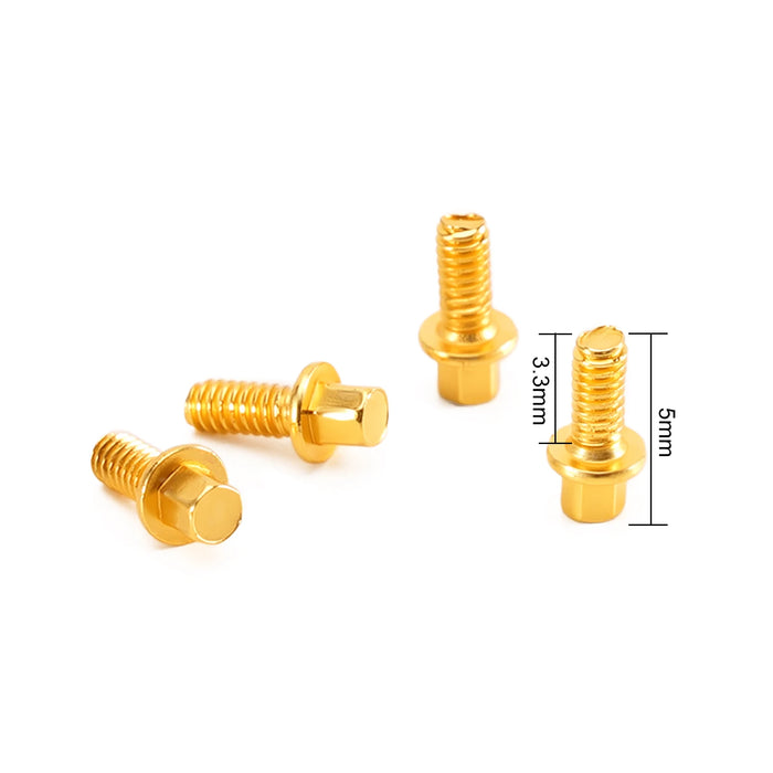 INJORA 100PCS 1.0" Wheels Beadlock M1.4 Screws Set (Black, Gold)