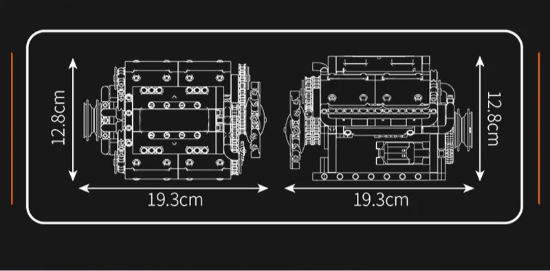 Mould King 10155 Moteur V8 Blocs de Construction (552 Stukken)