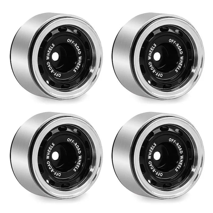 4PCS 0.7'' Negative Offset Wheel Rims for Axial SCX30 1/30 (Metaal)