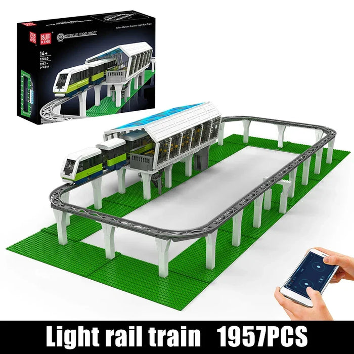 Mould King 12040 Italian Marconi Express Light Rail Train Building Blocks (1957 Stukken)