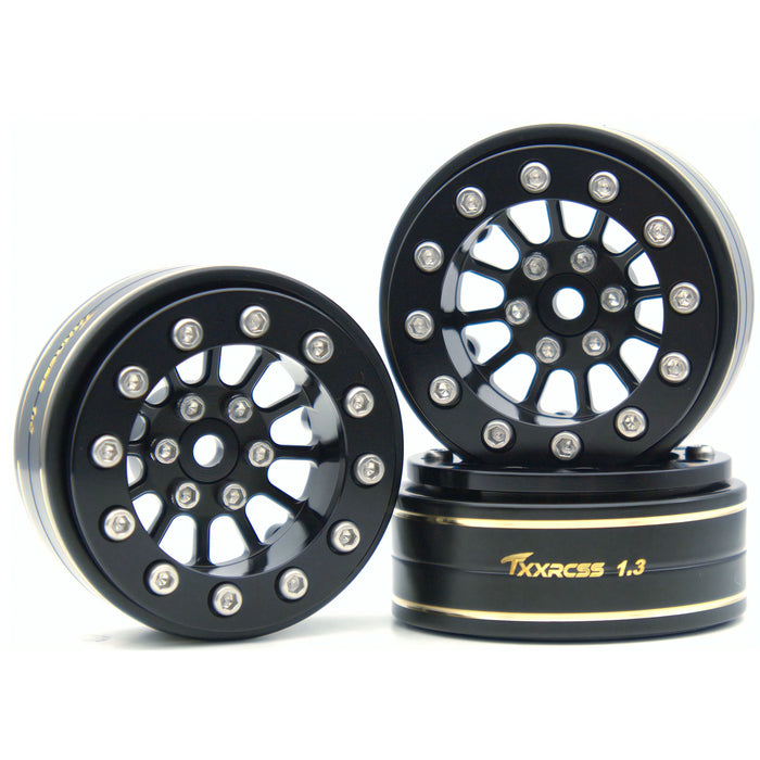 TxxRcss 4PCS 1.3" 36.8x16.5mm Beadlock Wheel Rims 1/18/24 (Alu)