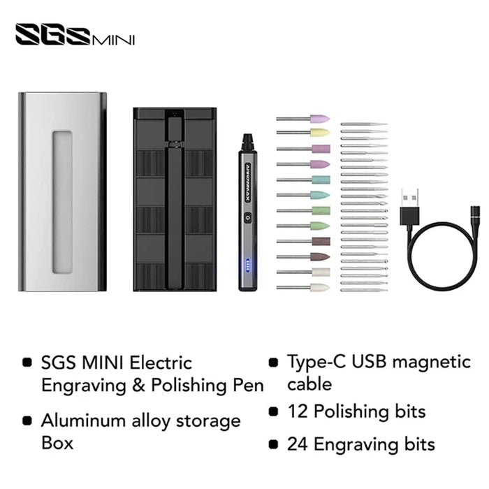 ARROWMAX SGS Mini Cordless Bluetooth Electric Engraving/Polishing Pen Set