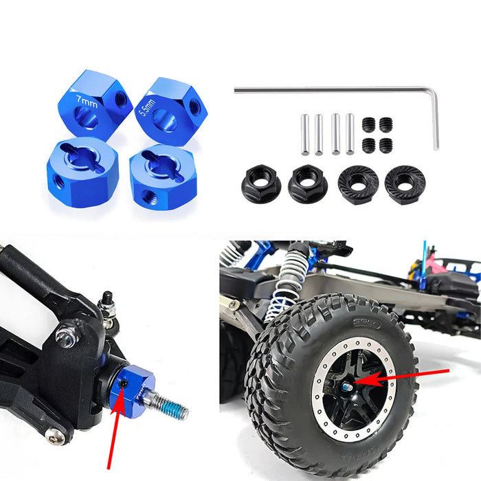 12mm Hex Adapter for Traxxas Slash 2wd 1/10 (Alu)