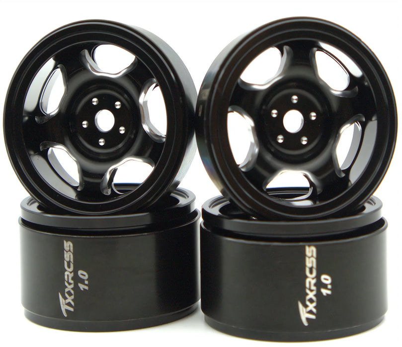 TxxRcss 4PCS 1.0" 27.5x16mm Beadlock Wheel Rims 1/18/24 (Alu)