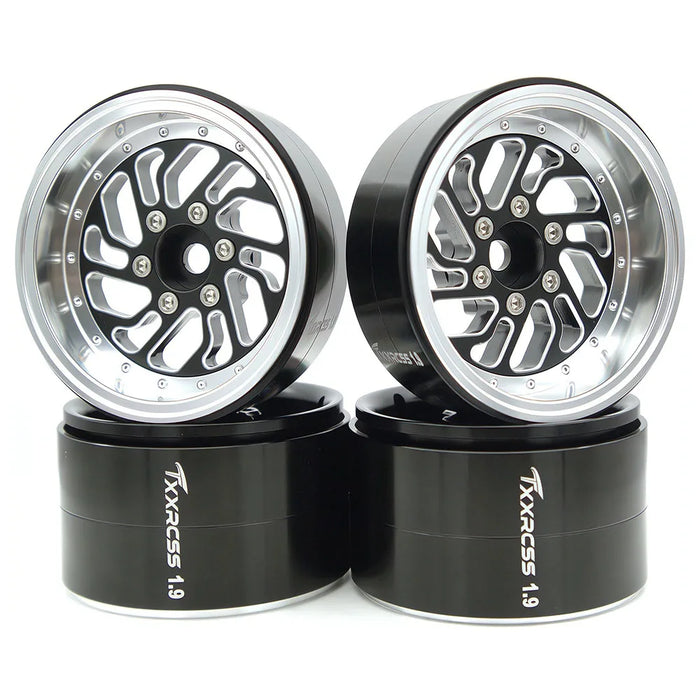 TxxRcss 4PCS 1.9" 55.5x31mm Beadlock Wheel Rims 1/10 (Alu)