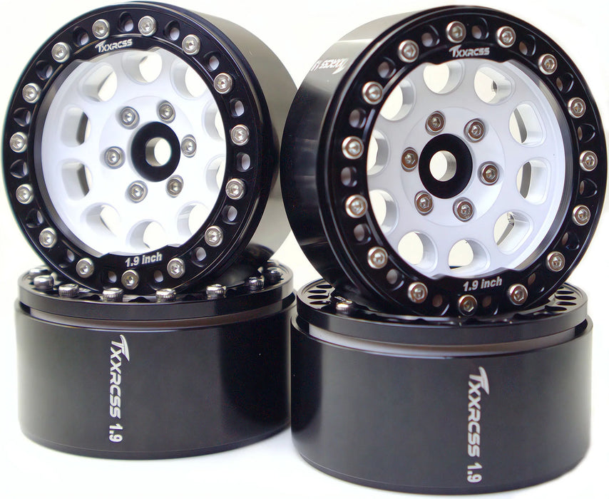 TxxRcss 4PCS 1.9" 53x26.5mm Beadlock Wheel Rims 1/10 (Alu)
