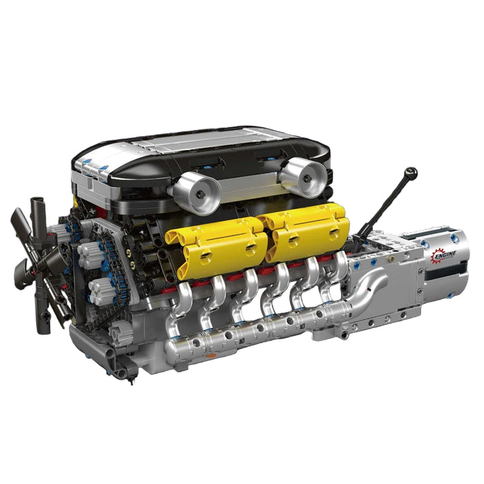 Mould King 10202 Supersportwagen V12 Motor + Getriebe Bausteine (1260 Stücken)