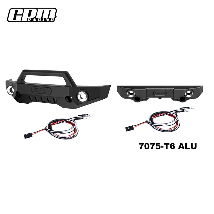 GPM Front & Rear Bumper w/Led Lights for Traxxas Mini Maxx 1/16 (Alu)