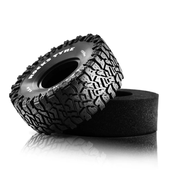 4PCS 1.9" 120x48mm 1/10 Crawler Tires (Rubber)