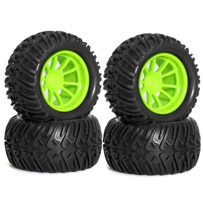 4PCS 128x65mm 1/10 Monster Truck Wheels Set (Plastic, Rubber)