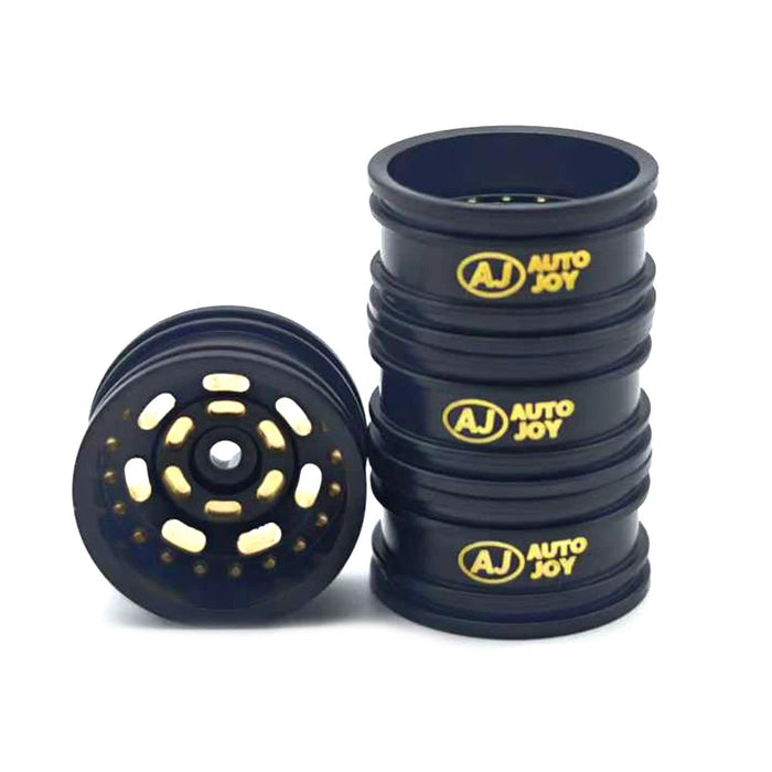 4PCS 0.7'' Offset Wheel Rims for Axial SCX30 1/30 (Messing)